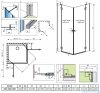  Radaway Essenza Black Kdd kabina 100x90cm szkło przejrzyste 1385062-54-01L/1385060-54-01R
